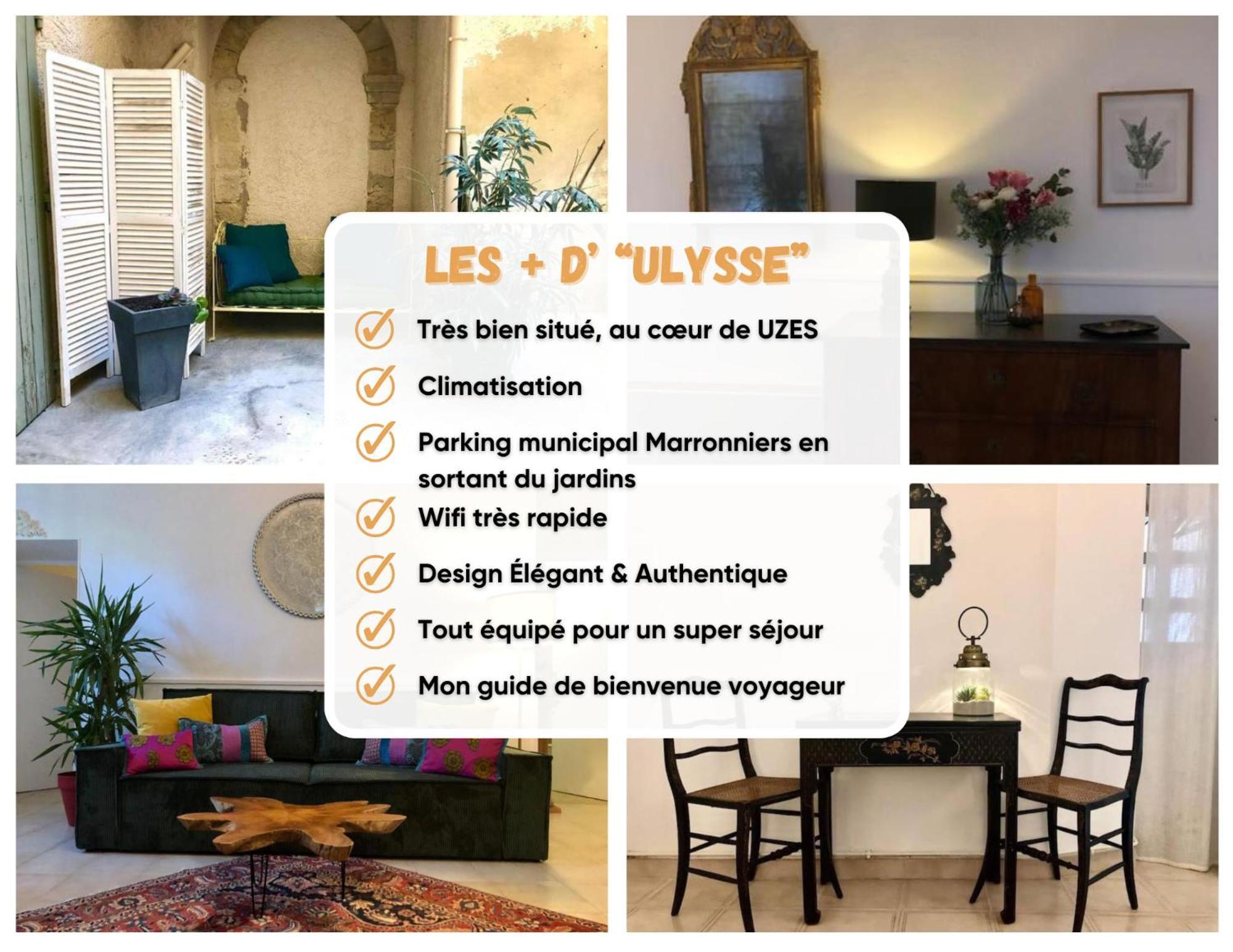 Ulysse, Appartement Spacieux Au Centre Historique D'Uzes En Rez-De-Chaussee Avec Exterieur, Proche Parking Des Marroniers المظهر الخارجي الصورة